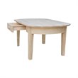 International Concepts Unfinished Phillips Oval Wood Coffee Table