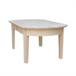 International Concepts Unfinished Phillips Oval Wood Coffee Table