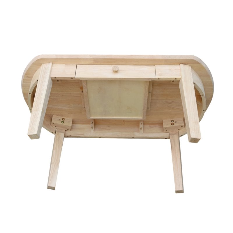 International Concepts Unfinished Phillips Oval Wood Coffee Table