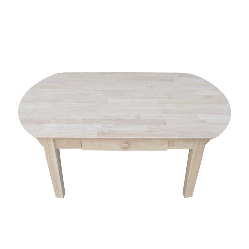 International Concepts Unfinished Phillips Oval Wood Coffee Table