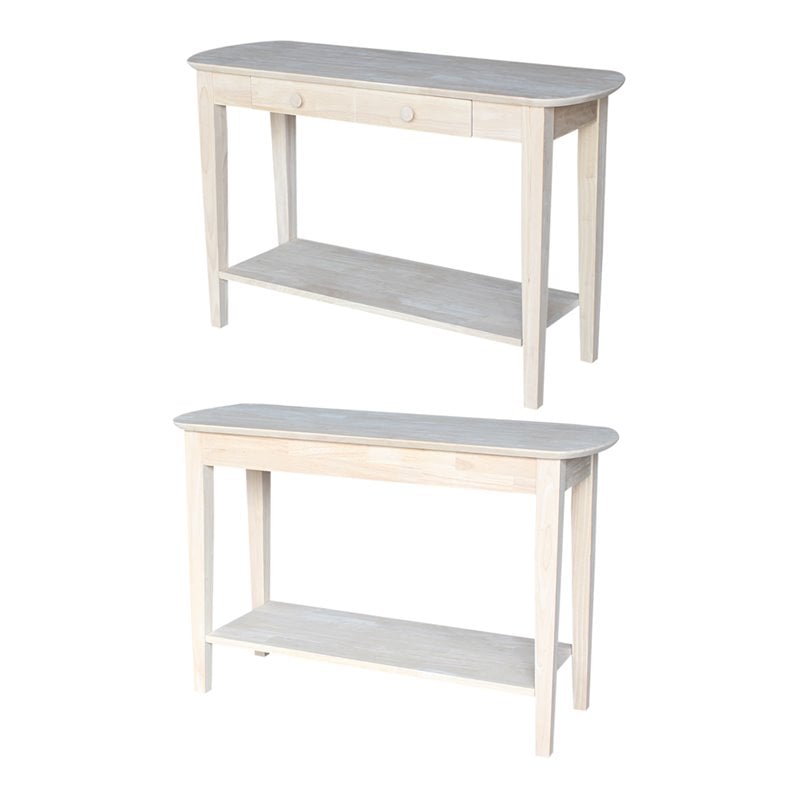 International Concepts Unfinished Phillips Oval Sofa Table