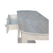 International Concepts Unfinished Phillips Oval Sofa Table