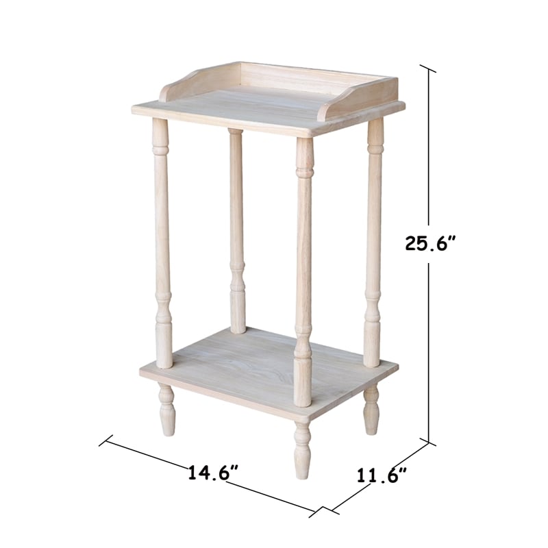 International Concepts Unfinished Phone Stand