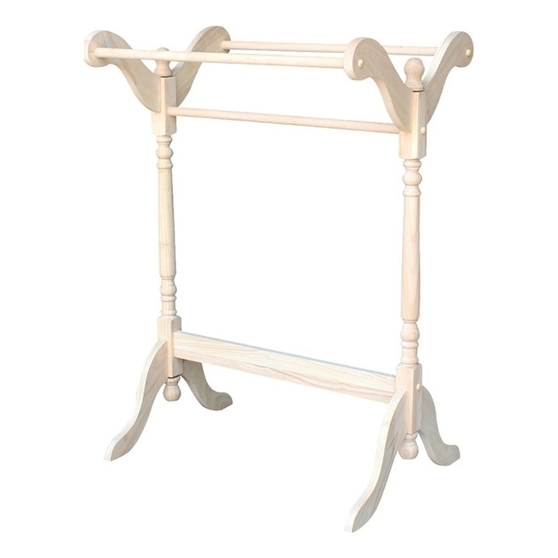 International Concepts Unfinished Wood Quilt Rack