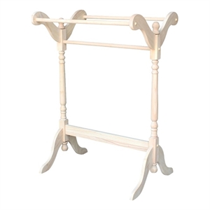International Concepts Unfinished Wood Quilt Rack