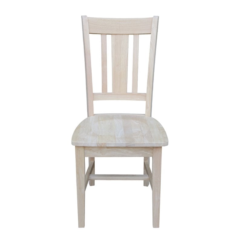 International Concepts Unfinished Slat Back Dining Chair (Set of 2)