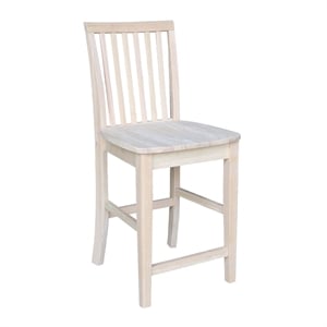 International Concepts 24&quot Solid Wood Mission Stool - Unfinished