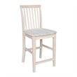 International Concepts 24&quot Solid Wood Mission Stool - Unfinished