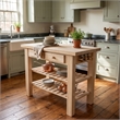 International Concepts Modern Wood Kitchen Island in Natural