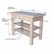 International Concepts Modern Wood Kitchen Island in Natural