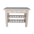 International Concepts Modern Wood Kitchen Island in Natural