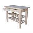 International Concepts Modern Wood Kitchen Island in Natural