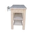 International Concepts Modern Wood Kitchen Island in Natural