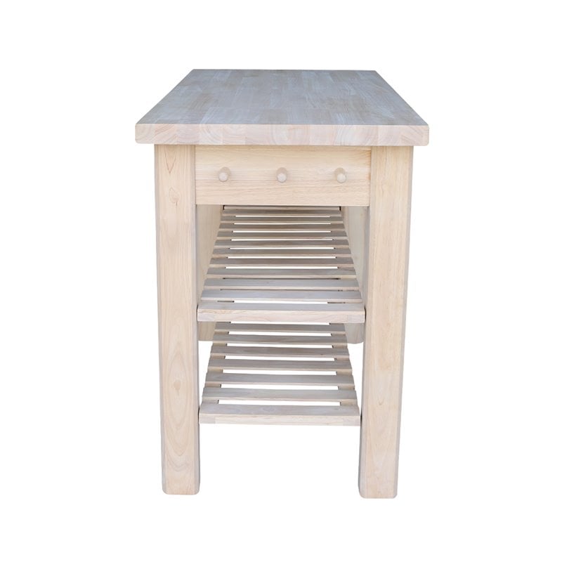 International Concepts Modern Wood Kitchen Island in Natural