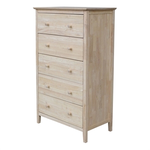international concepts traditional unfinished solid wood chest