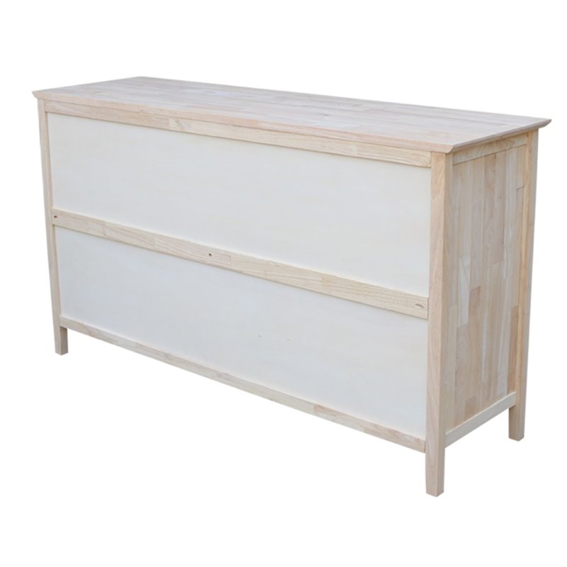 International Concepts Unfinished 6 Drawer Dresser Bd 8006