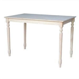 International Concepts Unfinished 36&quot Solid Dining Table with Turned Legs