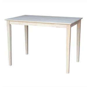 International Concepts Unfinished 36&quot Solid Dining Table with Shaker Legs