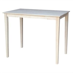 International Concepts Unfinished 42&quot Solid Dining Table with Shaker Legs