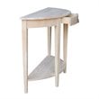International Concepts Home Accents Unfinished Half Moon Console Table