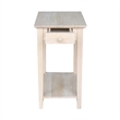 International Concepts Home Accents Unfinished Narrow 1-Drawer End Table
