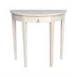 International Concepts Home Accents Unfinished Wood 1-Drawer Half Moon Table