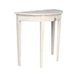 International Concepts Home Accents Unfinished Wood 1-Drawer Half Moon Table