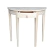 International Concepts Home Accents Unfinished Wood 1-Drawer Half Moon Table