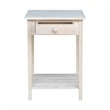 International Concepts Home Accents Unfinished 1-Drawer Hampton Bedside Table