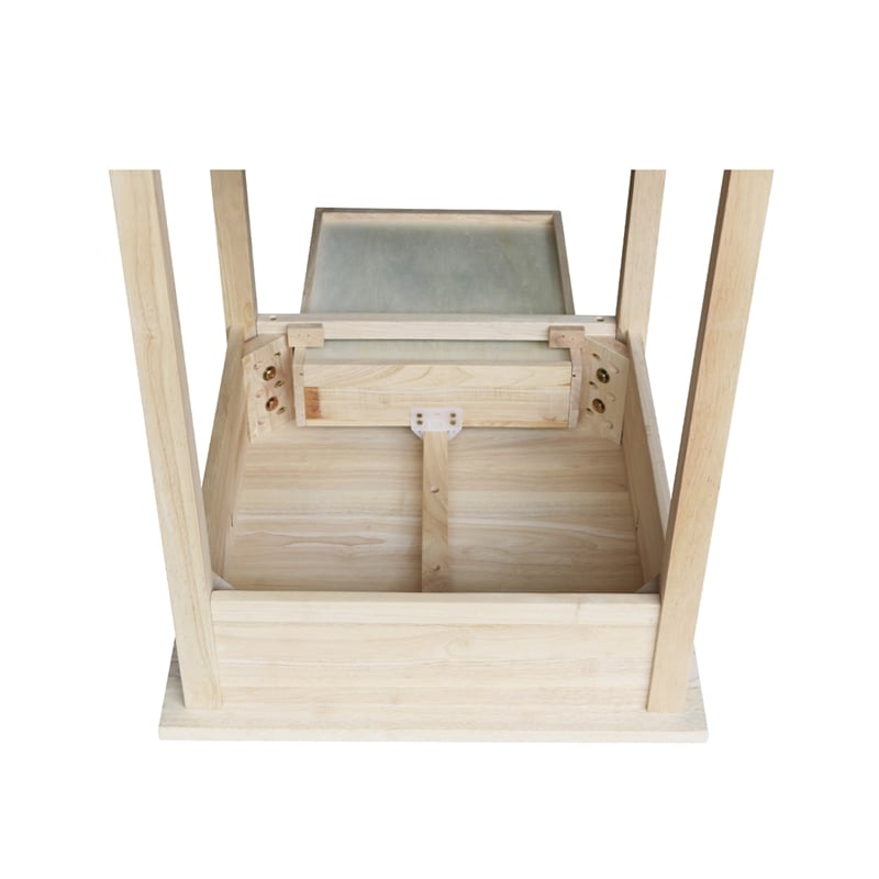 International Concepts Home Accents Unfinished 1-Drawer Hampton Bedside Table