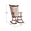 International Concepts Home Accent Solid Wood Rocker in Espresso