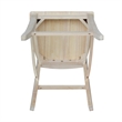 International Concepts Solid Wood Verona Counter Height Stool in Unfinished