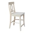 International Concepts Solid Wood Verona Counter Height Stool in Unfinished