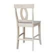 International Concepts Solid Wood Verona Counter Height Stool in Unfinished