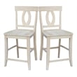 International Concepts Solid Wood Verona Counter Height Stool in Unfinished