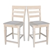 International Concepts Java Wood Counter Height Barstool in Unfinished
