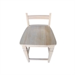 International Concepts Java Wood Counter Height Barstool in Unfinished