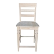 International Concepts Java Wood Counter Height Barstool in Unfinished