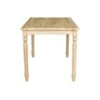 International Concepts Solid Wood Casual Dining Table in Natural Brown Finish