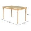 International Concepts Solid Wood Casual Dining Table in Natural Brown Finish