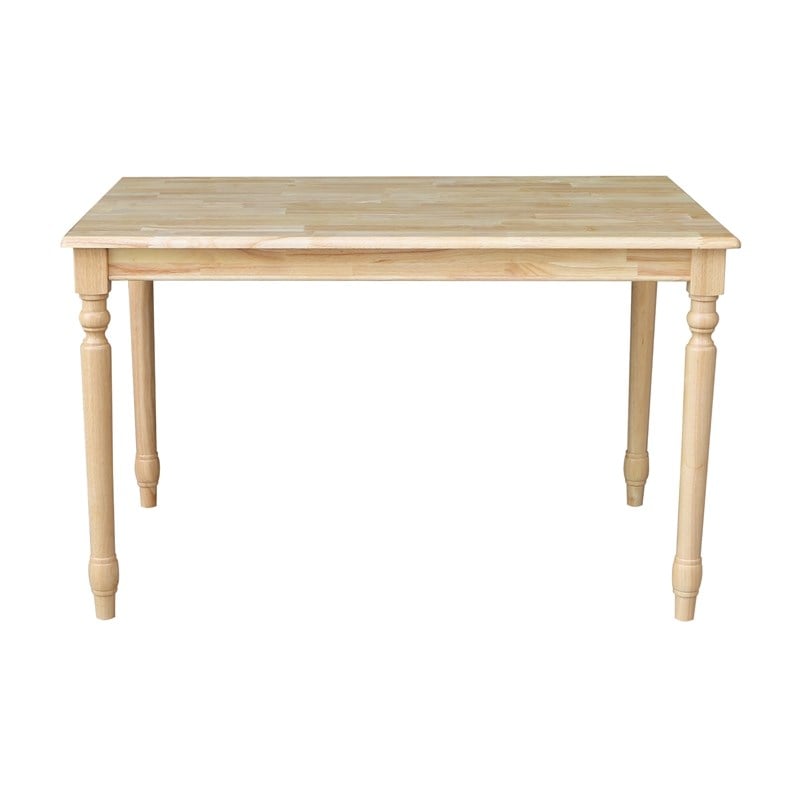 International Concepts Solid Wood Casual Dining Table in Natural Brown Finish