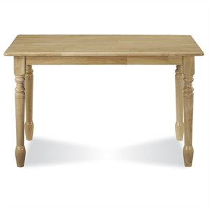 Solid Casual Dining Table in Natural Brown Finish