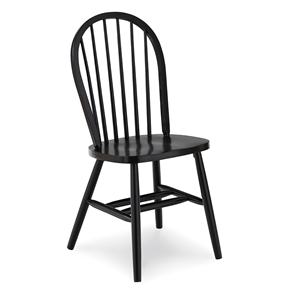 international concepts spindleback windsor  dining chair in black finish