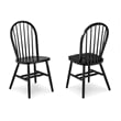 International Concepts Spindleback Windsor  Dining Chair in Black Finish