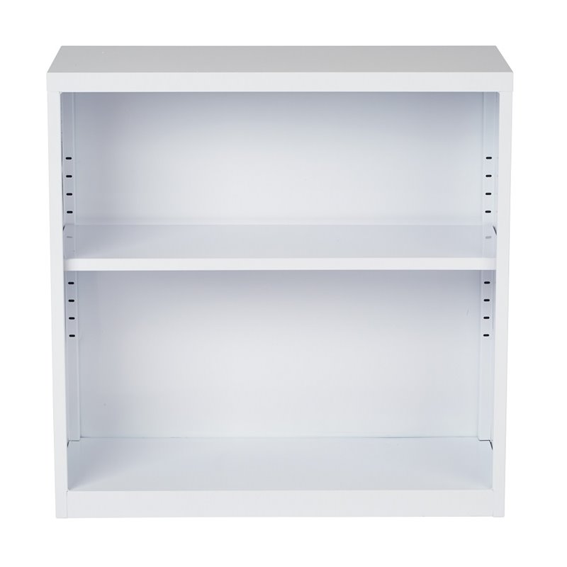 2 Shelf White Metal Bookcase by OSP Home Furnishings Cymax Business