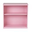 2 Shelf Metal Bookcase in Pink by OSP Home Furnishings
