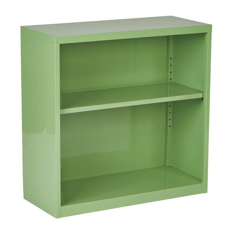 2 Shelf Metal Green Bookcase by OSP Home Furnishings