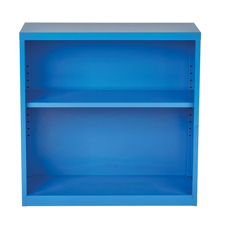 2 Shelf Metal Blue Bookcase by OSP Home Furnishings