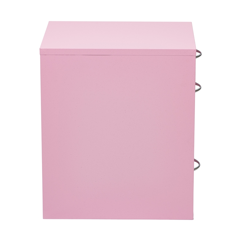 22 in Pencil Box Storage File Metal Cabinet in Pink