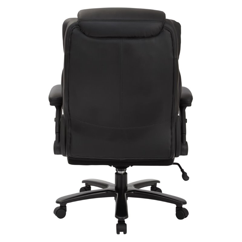 Big and Tall Deluxe High Back In Black Bonded Leather Executive Chair